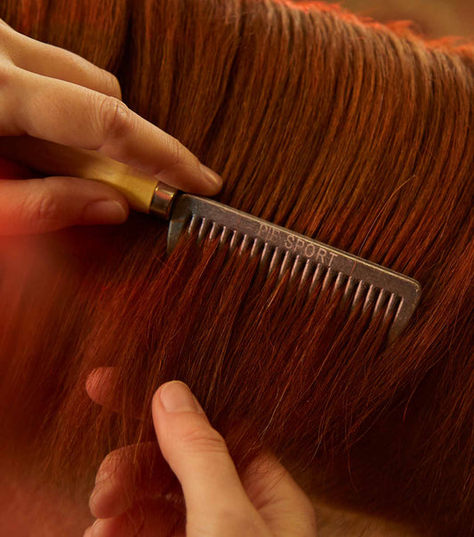 Premier Equine Aluminium Mane Comb with Wooden Handle by Premier Equine at  Try a Bit