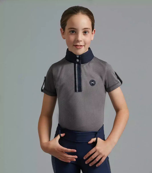 Premier Equine Mini Amia Girl's Technical Short Sleeve Riding Top by Premier Equine at  Try a Bit