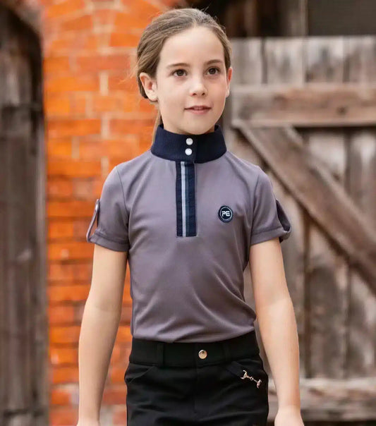 Premier Equine Mini Amia Girl's Technical Short Sleeve Riding Top by Premier Equine at  Try a Bit