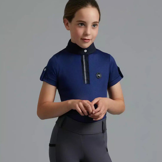 Premier Equine Mini Amia Girl's Technical Short Sleeve Riding Top by Premier Equine at  Try a Bit