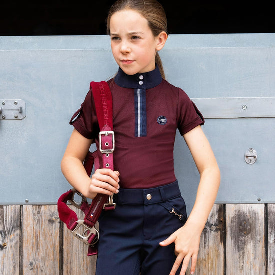 Premier Equine Mini Amia Girl's Technical Short Sleeve Riding Top by Premier Equine at  Try a Bit