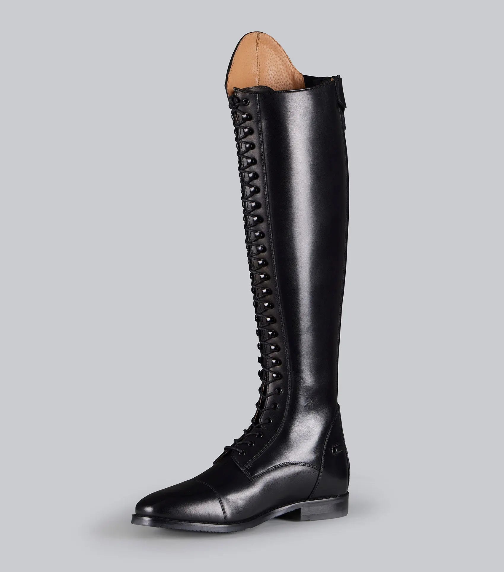 Astra Womens Lace Front Tall Leather Riding Boots Black by Premier Equine Int. Ltd. at  Try A Bit