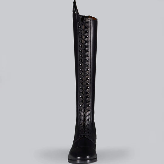 Astra Womens Lace Front Tall Leather Riding Boots Black by Premier Equine Int. Ltd. at  Try A Bit