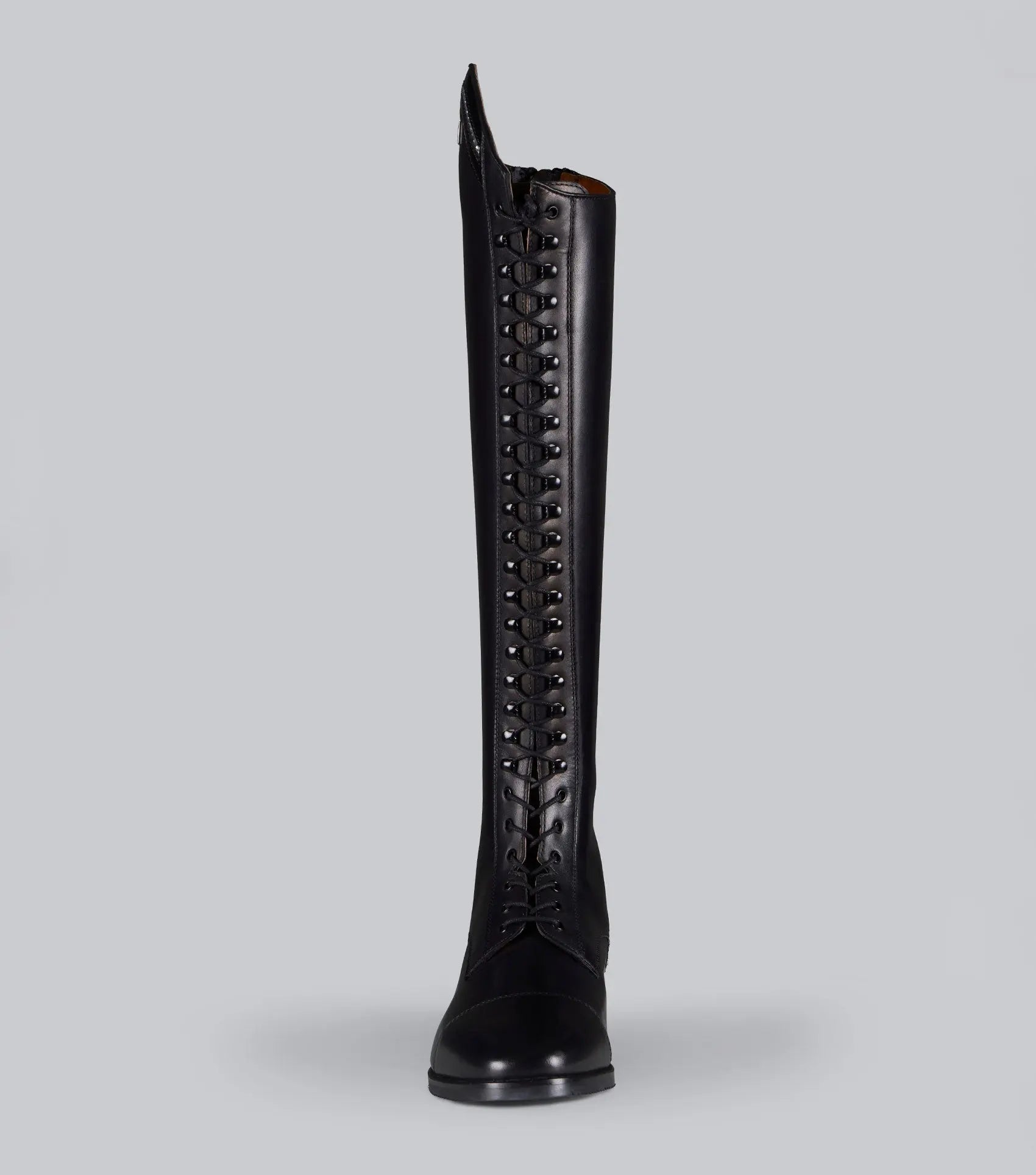 Astra Womens Lace Front Tall Leather Riding Boots Black by Premier Equine Int. Ltd. at  Try A Bit