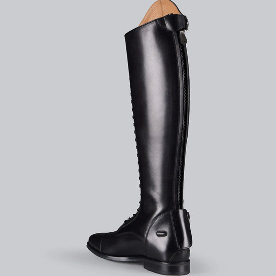 Astra Womens Lace Front Tall Leather Riding Boots Black by Premier Equine Int. Ltd. at  Try A Bit