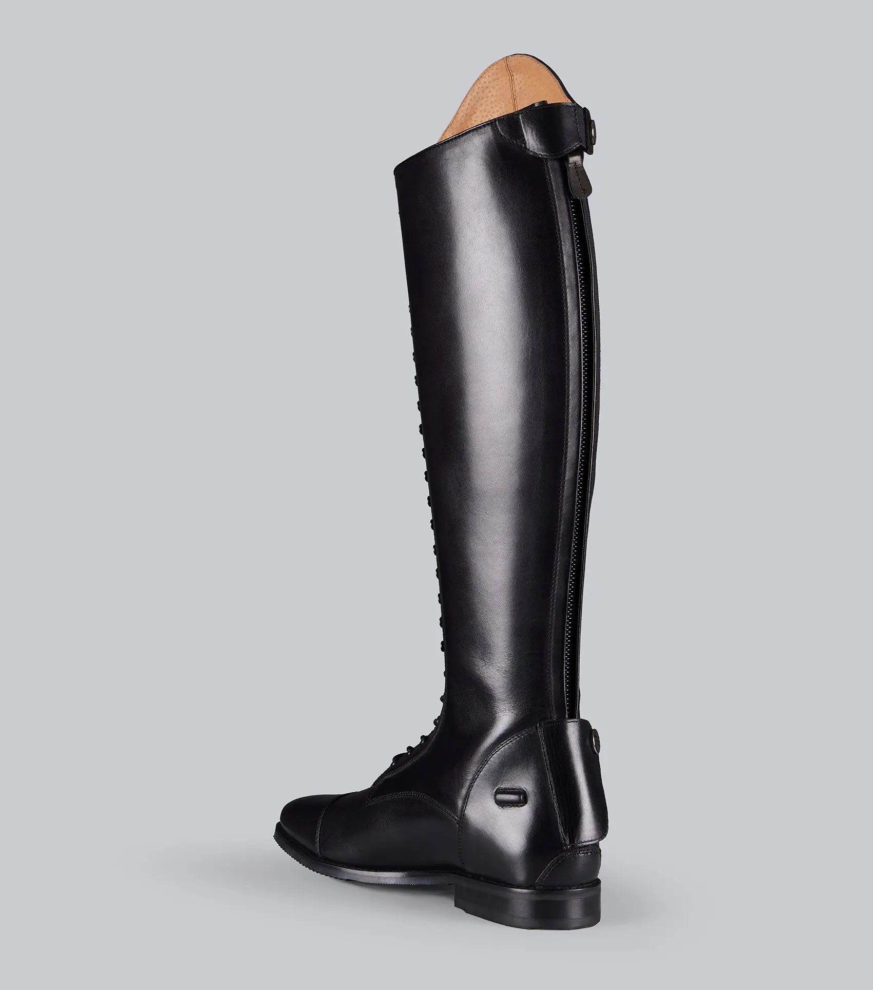 Astra Womens Lace Front Tall Leather Riding Boots Black by Premier Equine Int. Ltd. at  Try A Bit