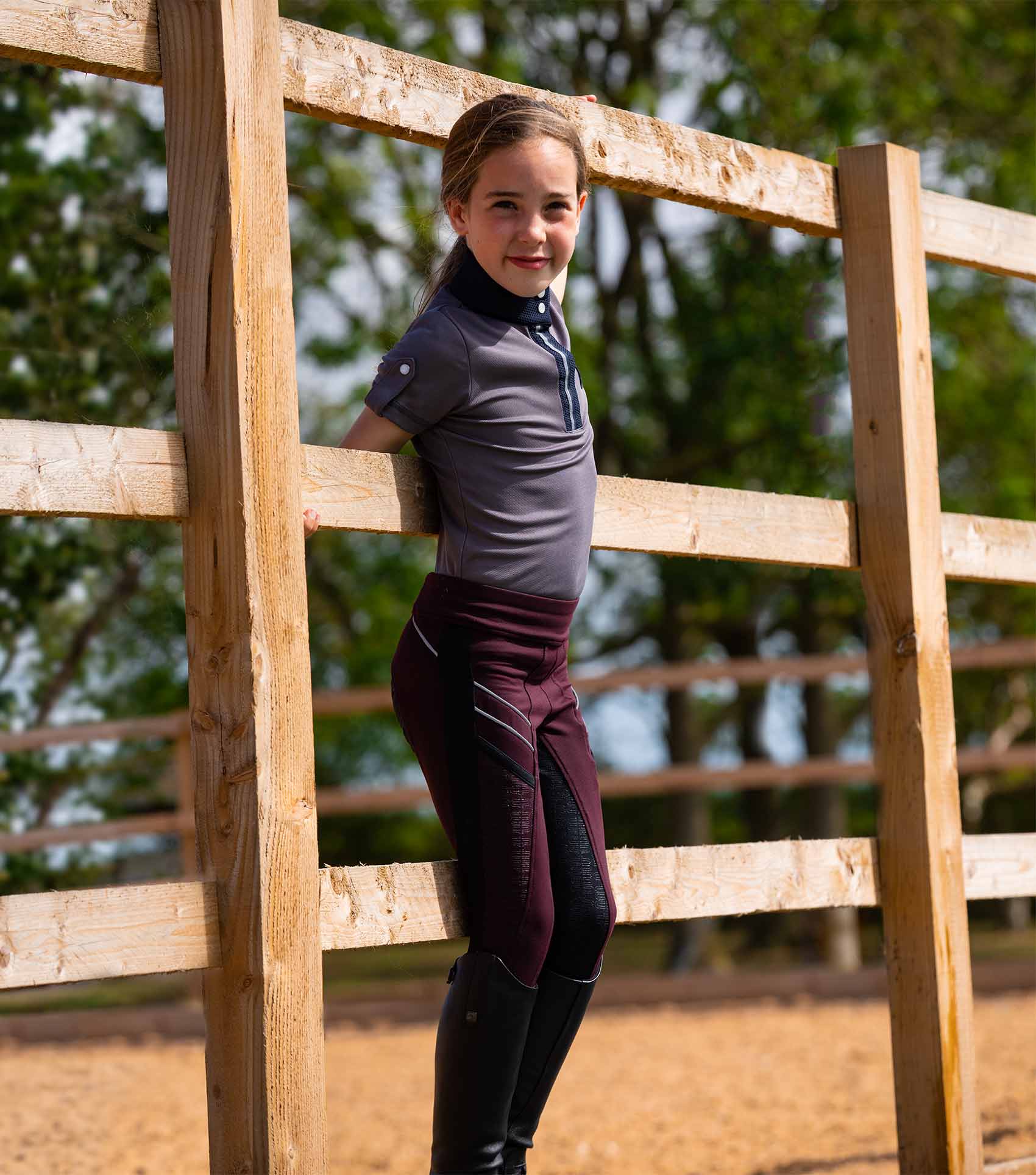 Premier Equine Astrid Girls Full Seat Gel Pull On Riding Tights by Premier Equine at  Try a Bit