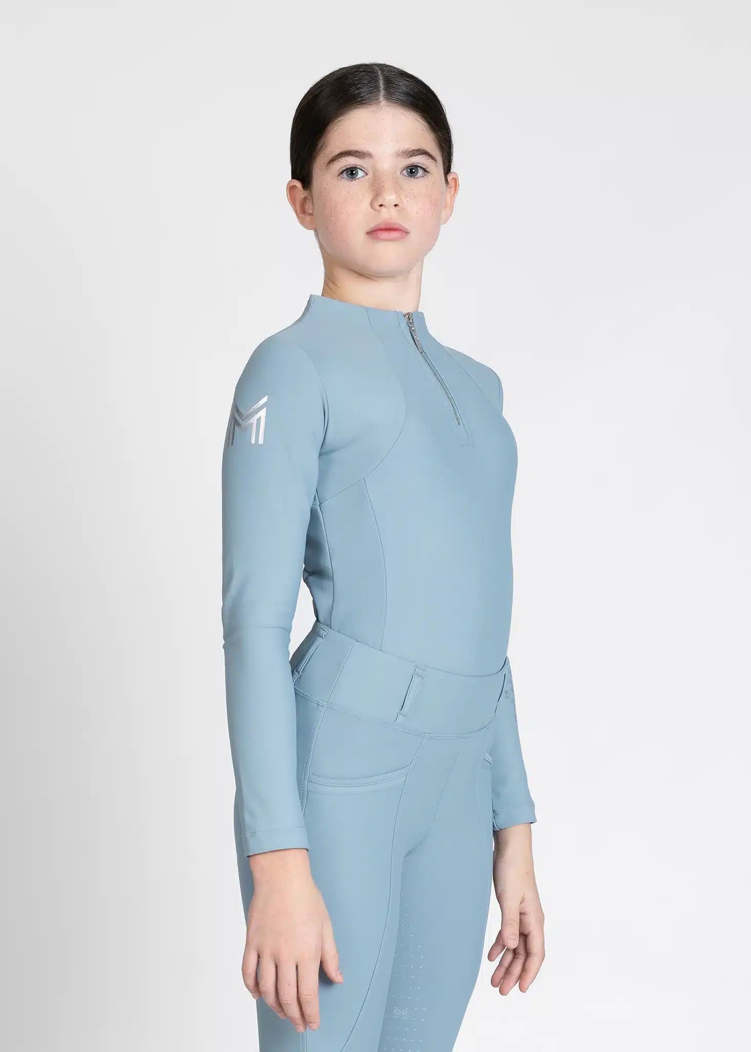 Maximilian Equestrian YR Long Sleeve Base Layer (Aqua) by Maximilian Equestrian at  Try a Bit
