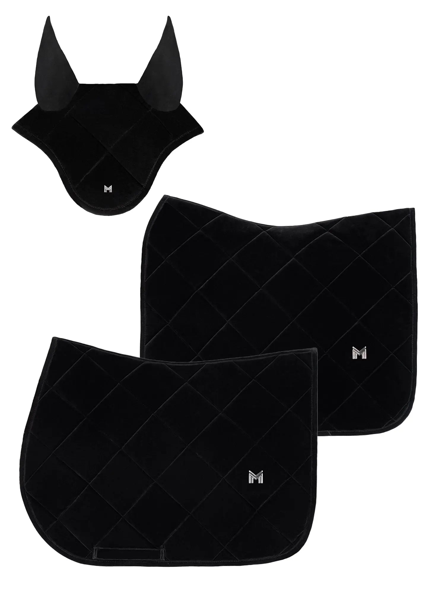 Velvet Jumping Saddle Pad (Black) by Maximilian Equestrian at  Try A Bit