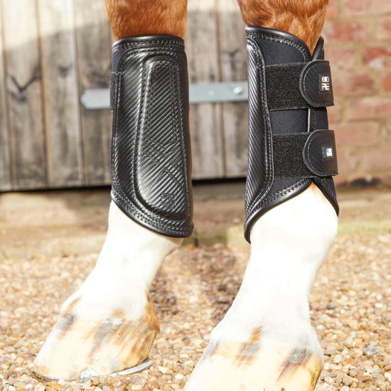 Premier Equine Carbon Air-Tech Double Locking Brushing Boots by Premier Equine at  Try a Bit