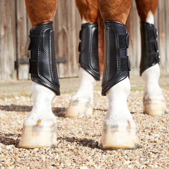 Premier Equine Carbon Air-Tech Double Locking Brushing Boots by Premier Equine at  Try a Bit