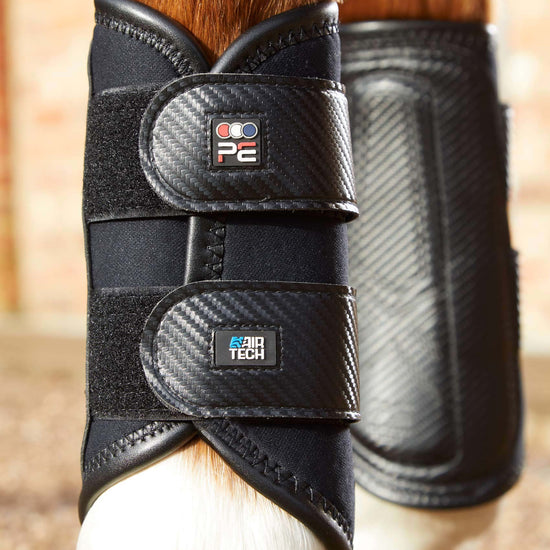 Premier Equine Carbon Air-Tech Double Locking Brushing Boots by Premier Equine at  Try a Bit