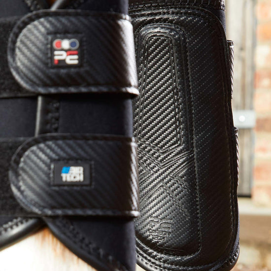 Premier Equine Carbon Air-Tech Double Locking Brushing Boots by Premier Equine at  Try a Bit
