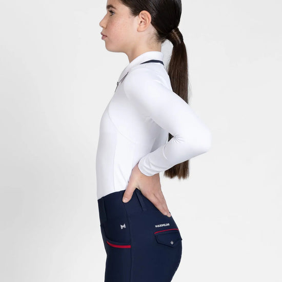 YR Concept Long Sleeve Polo Shirt (White) by Maximilian Equestrian at  Try A Bit
