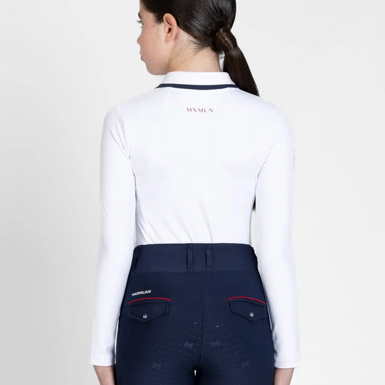 YR Concept Long Sleeve Polo Shirt (White) by Maximilian Equestrian at  Try A Bit