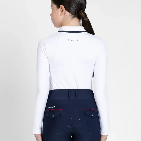 Maximilian Equestrian YR Concept Long Sleeve Polo Shirt (White) by Maximilian Equestrian at  Try a Bit