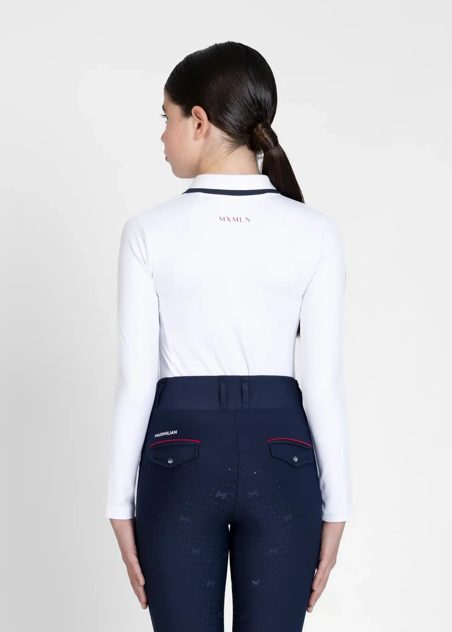 Maximilian Equestrian YR Concept Long Sleeve Polo Shirt (White) by Maximilian Equestrian at  Try a Bit