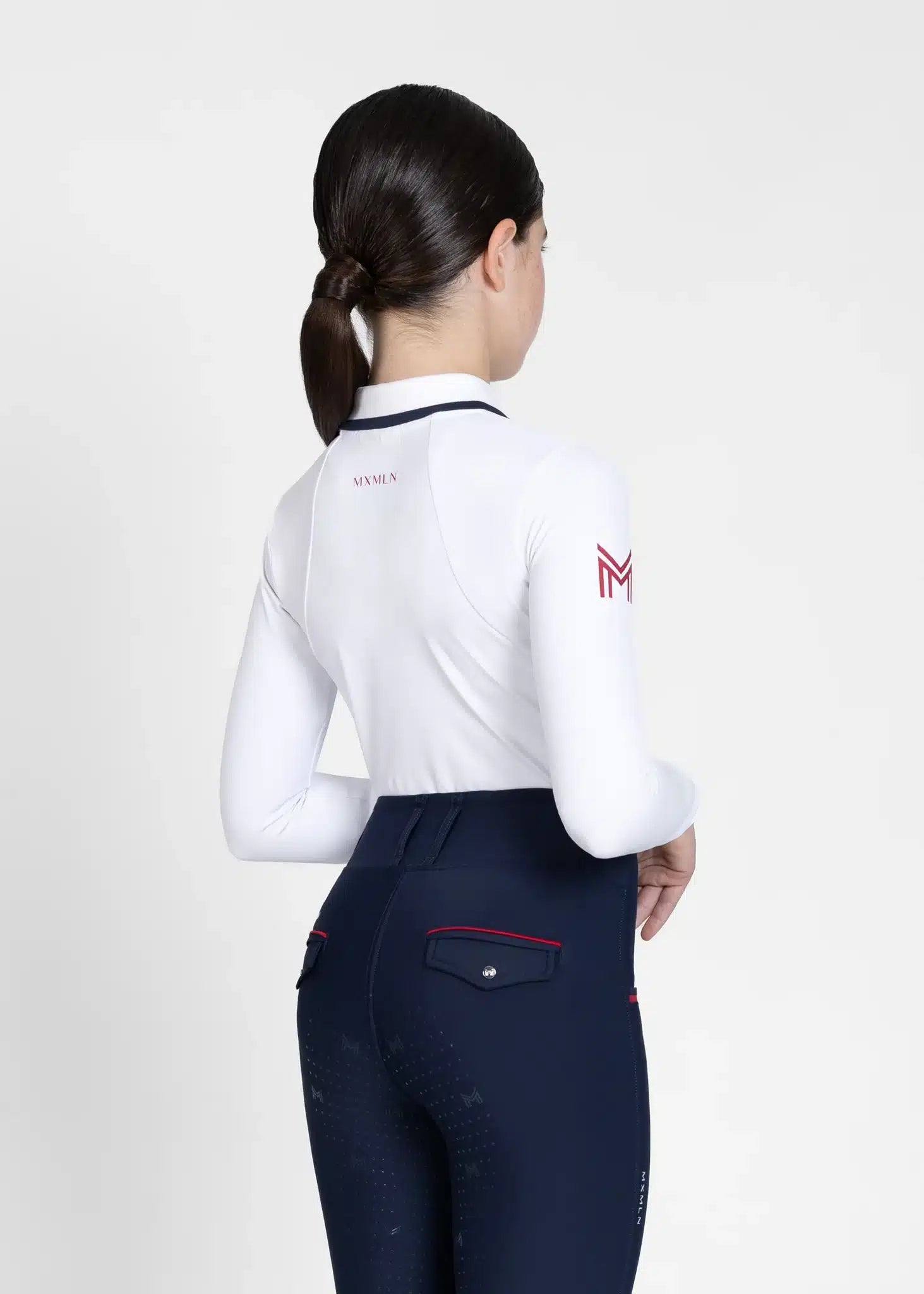 Maximilian Equestrian YR Concept Long Sleeve Polo Shirt (White) by Maximilian Equestrian at  Try a Bit