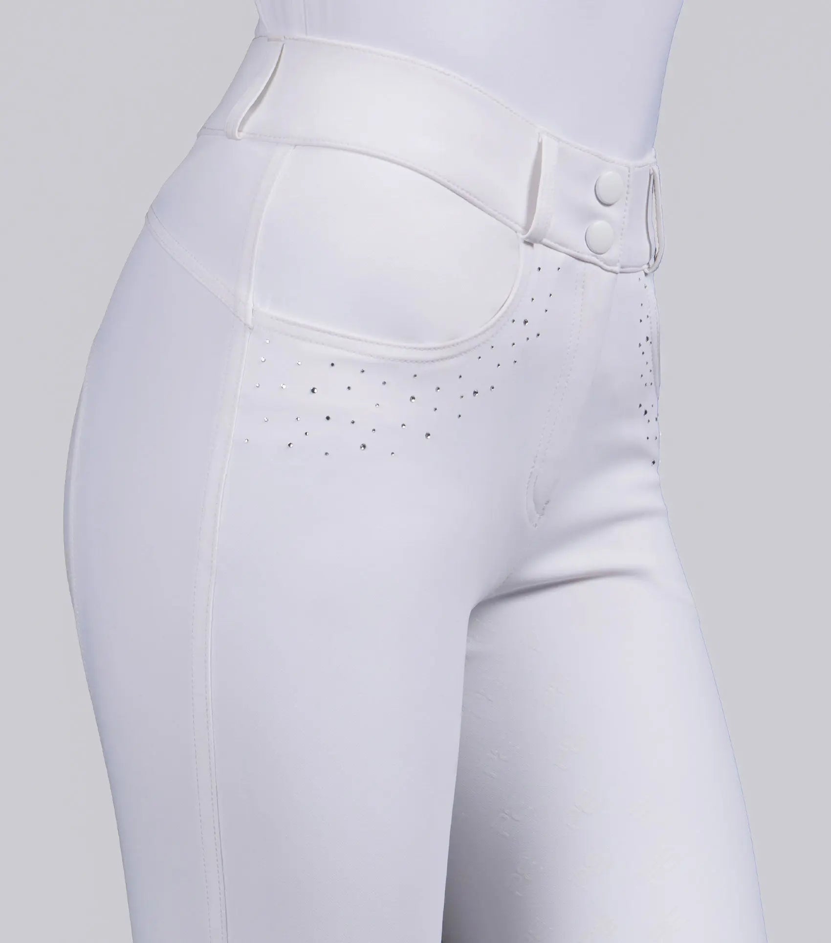 Cristalli Gel Full Seat Riding Breeches White by Premier Equine Int. Ltd. at  Try A Bit