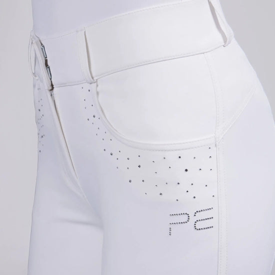 Cristalli Gel Full Seat Riding Breeches White by Premier Equine Int. Ltd. at  Try A Bit