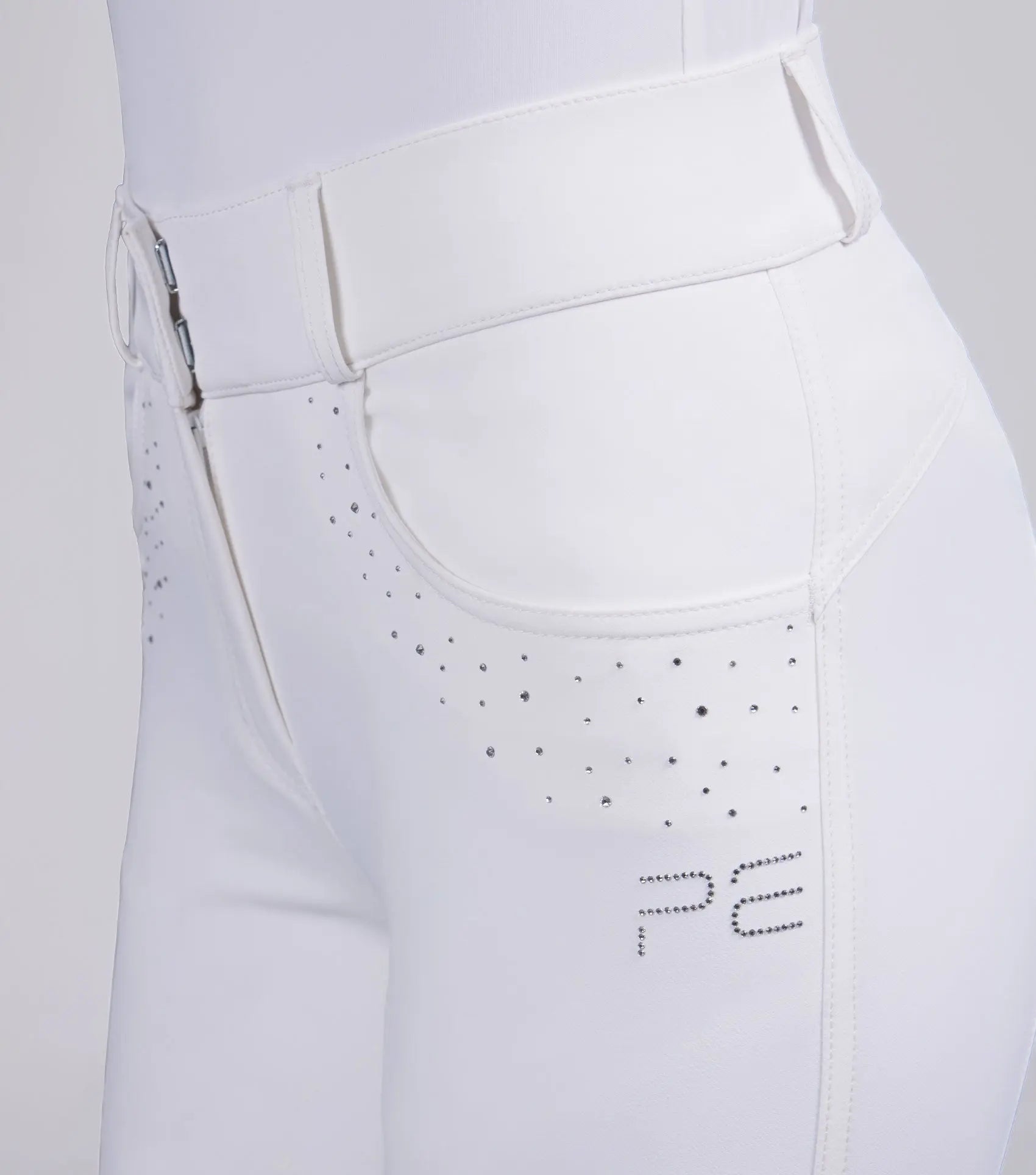 Cristalli Gel Full Seat Riding Breeches White by Premier Equine Int. Ltd. at  Try A Bit