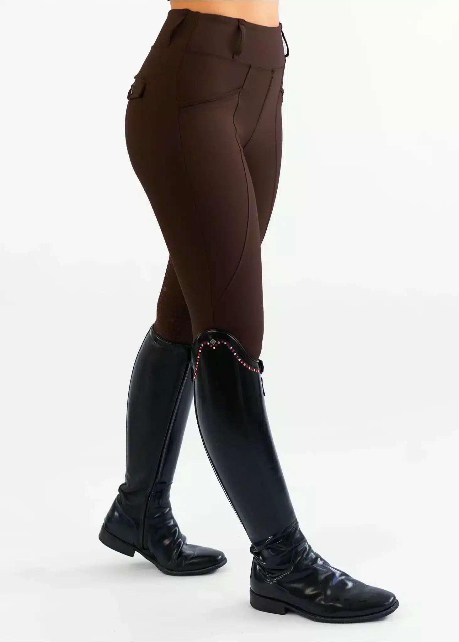 Maximilian Equestrian Pro Riding Leggings Chocolate by Maximilian Equestrian at  Try a Bit