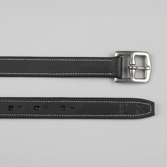 European Aniline Stirrup Leathers Black by Premier Equine Int. Ltd. at  Try A Bit