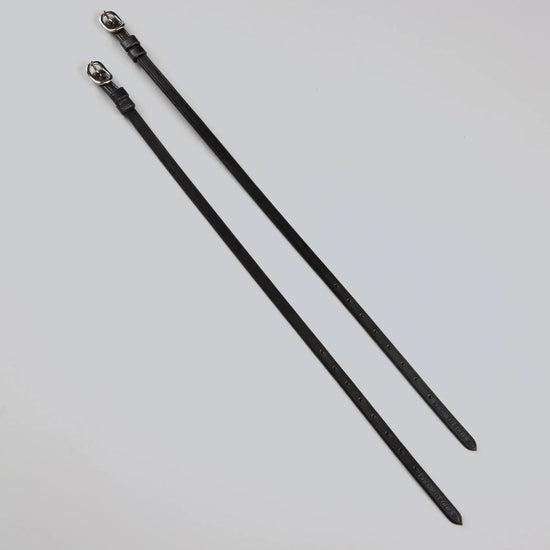 Spur Straps 3/8" European Leather Black by Premier Equine Int. Ltd. at  Try A Bit