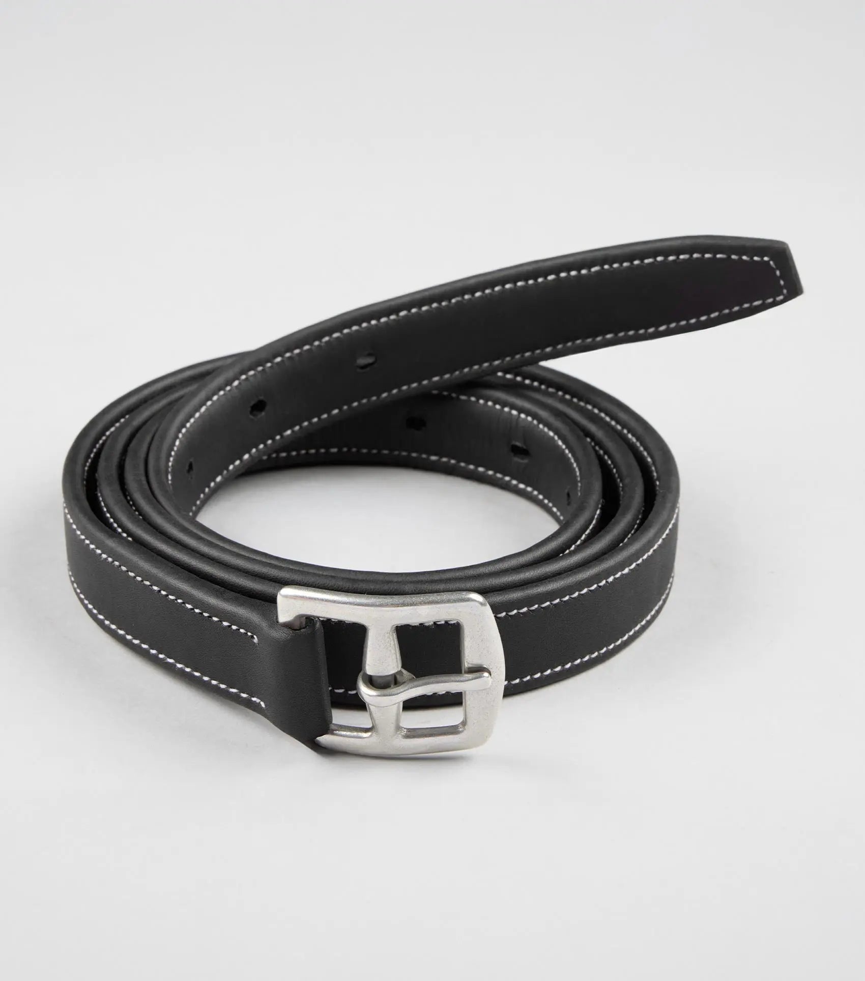 European Aniline Stirrup Leathers Black by Premier Equine Int. Ltd. at  Try A Bit