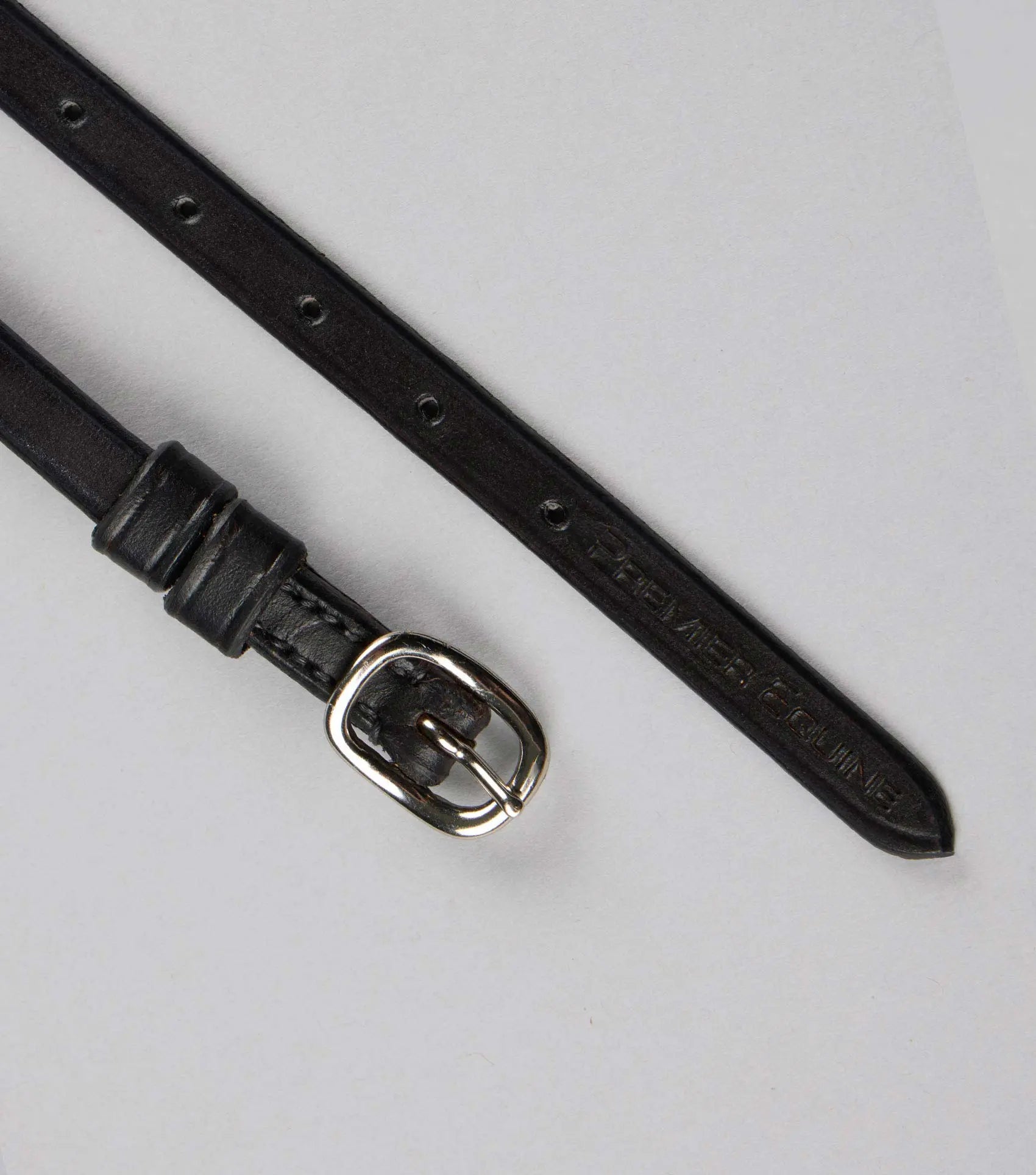 Spur Straps 3/8" European Leather Black by Premier Equine Int. Ltd. at  Try A Bit