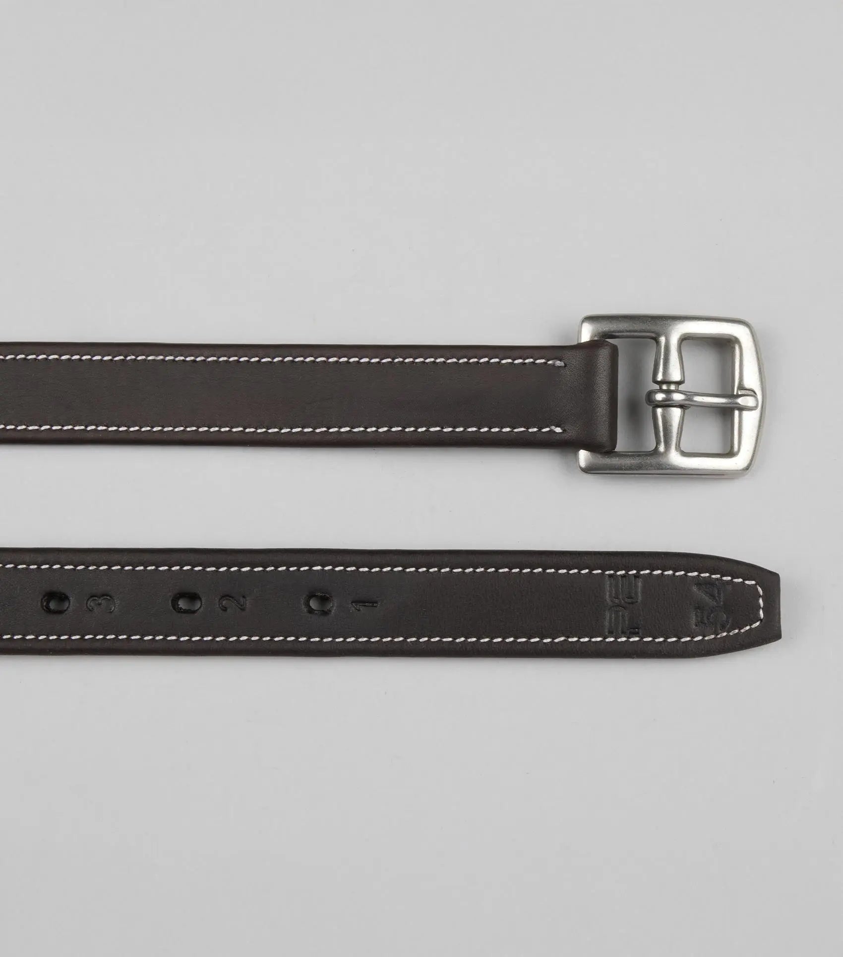 European Aniline Stirrup Leathers Dark Havana by Premier Equine Int. Ltd. at  Try A Bit