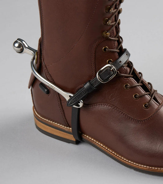 Spur Straps 3/8" European Leather Dark Havana by Premier Equine Int. Ltd. at  Try A Bit