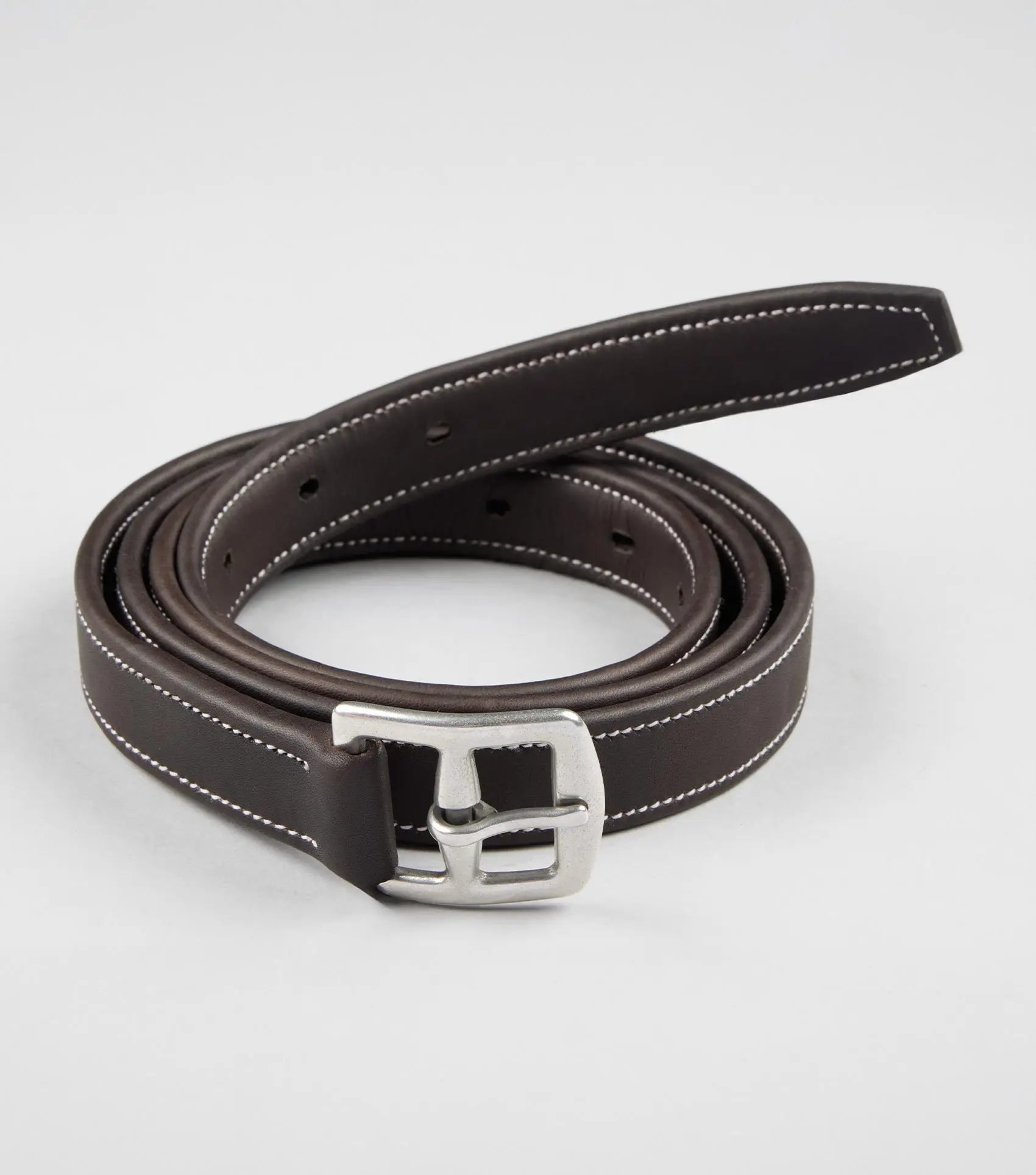 European Aniline Stirrup Leathers Dark Havana