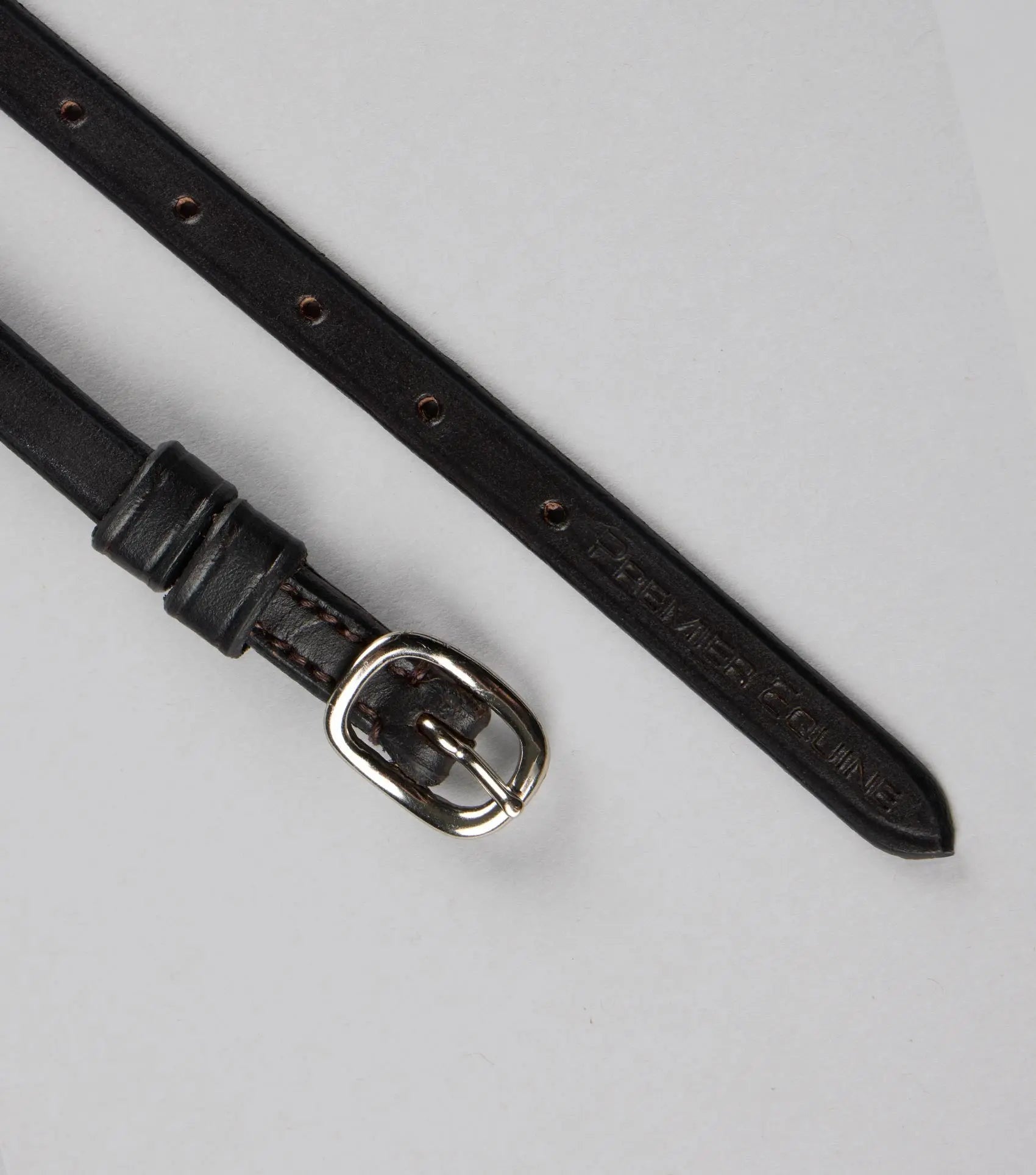 Spur Straps 3/8" European Leather Dark Havana by Premier Equine Int. Ltd. at  Try A Bit