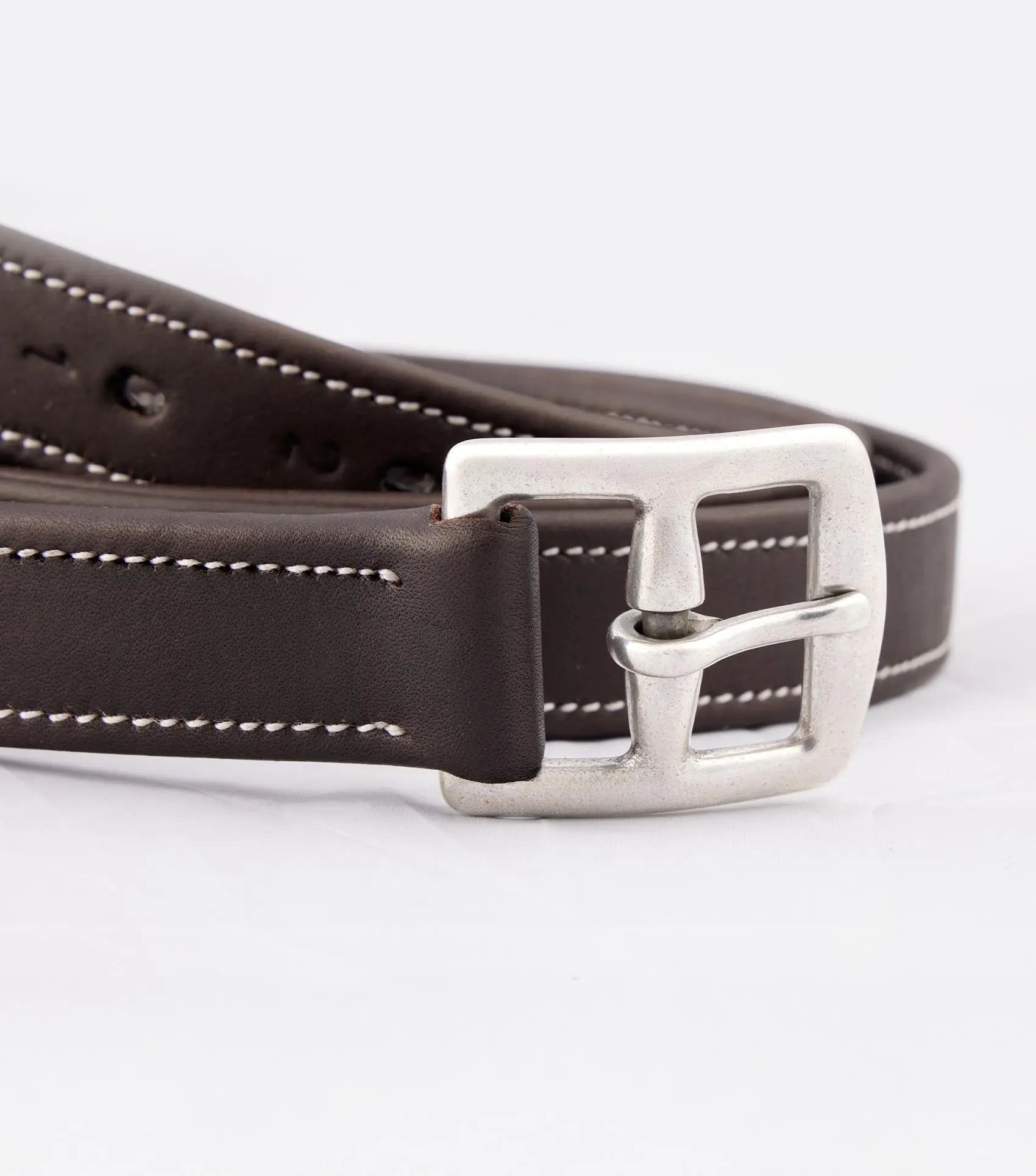 European Aniline Stirrup Leathers Dark Havana