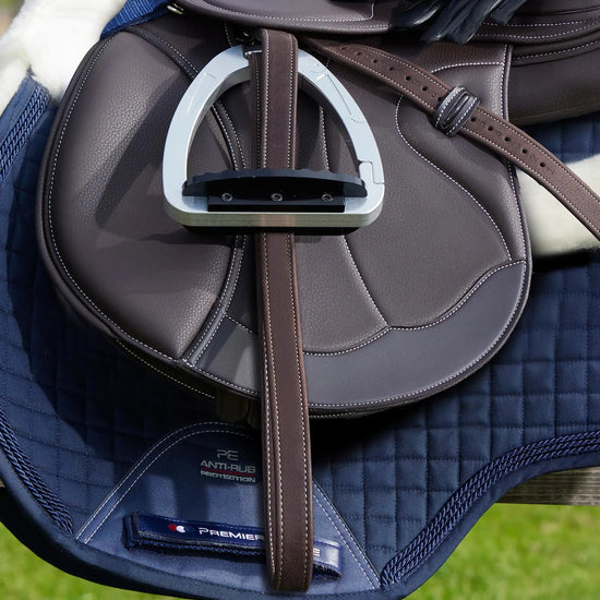 European Aniline Stirrup Leathers Dark Havana