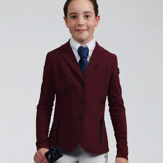 Evinco Girls Competition Jacket Wine by Premier Equine Int. at  Try A Bit