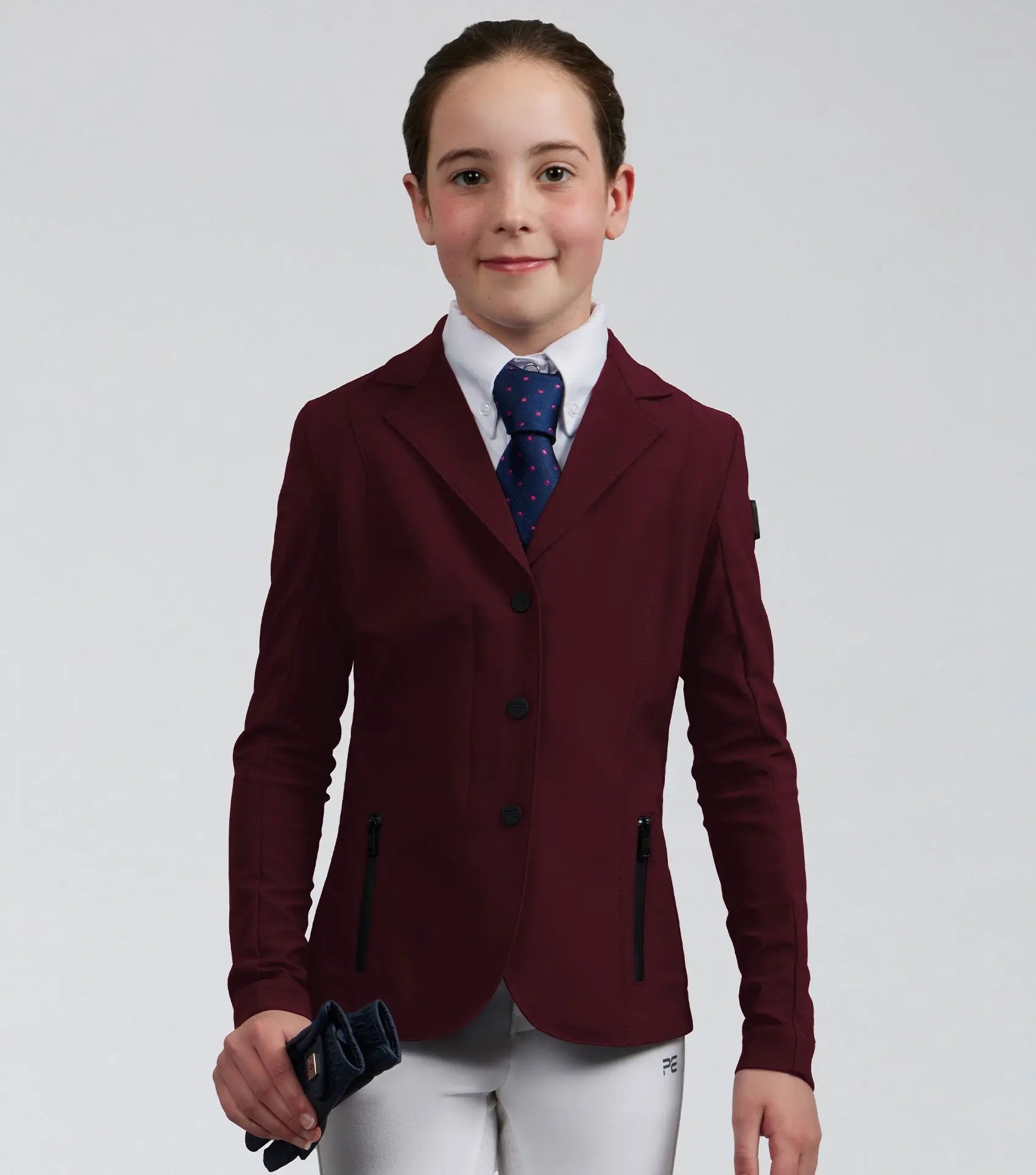 Evinco Girls Competition Jacket Wine by Premier Equine Int. at  Try A Bit