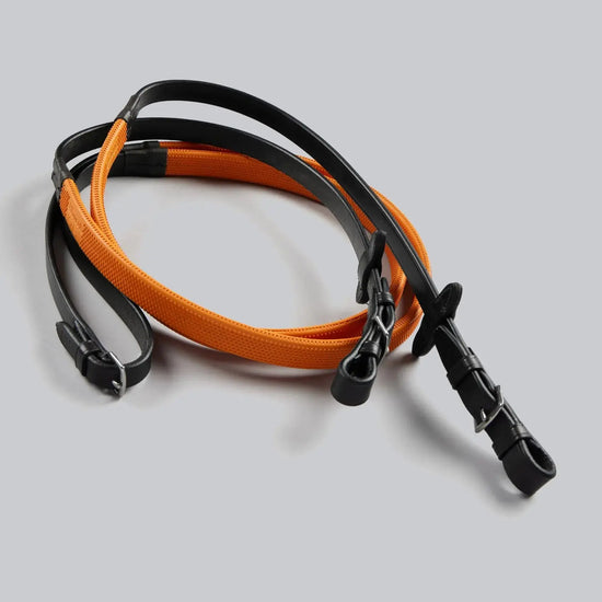Exercise / Racing Reins Dark Havana by Premier Equine Int. Ltd. at  Try A Bit