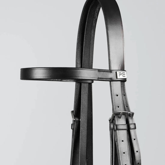 PExercise / Racing Bridle with Plain Caveson Noseband Dark Havana by Premier Equine Int. Ltd. at  Try A Bit