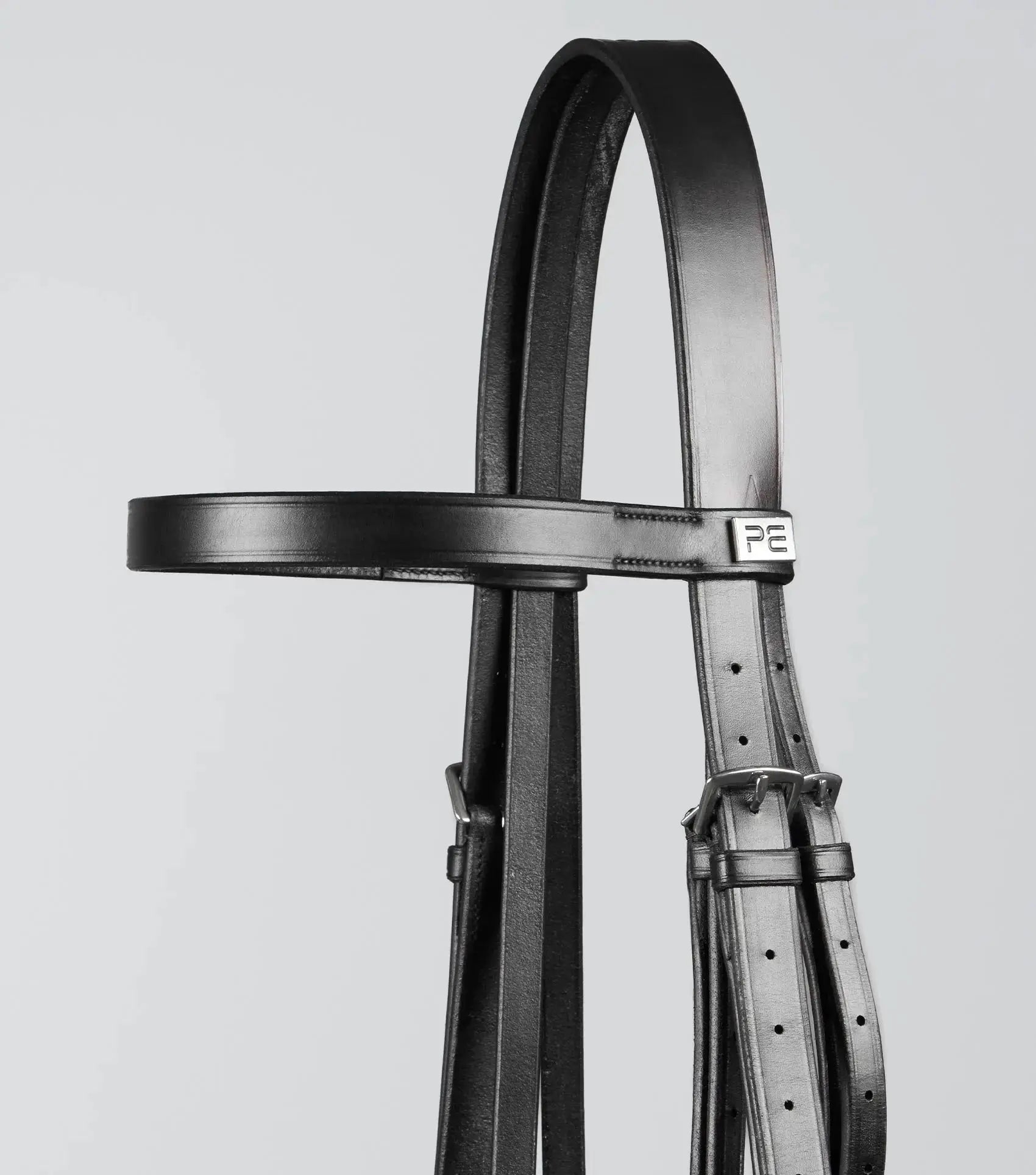 PExercise / Racing Bridle with Plain Caveson Noseband Dark Havana by Premier Equine Int. Ltd. at  Try A Bit