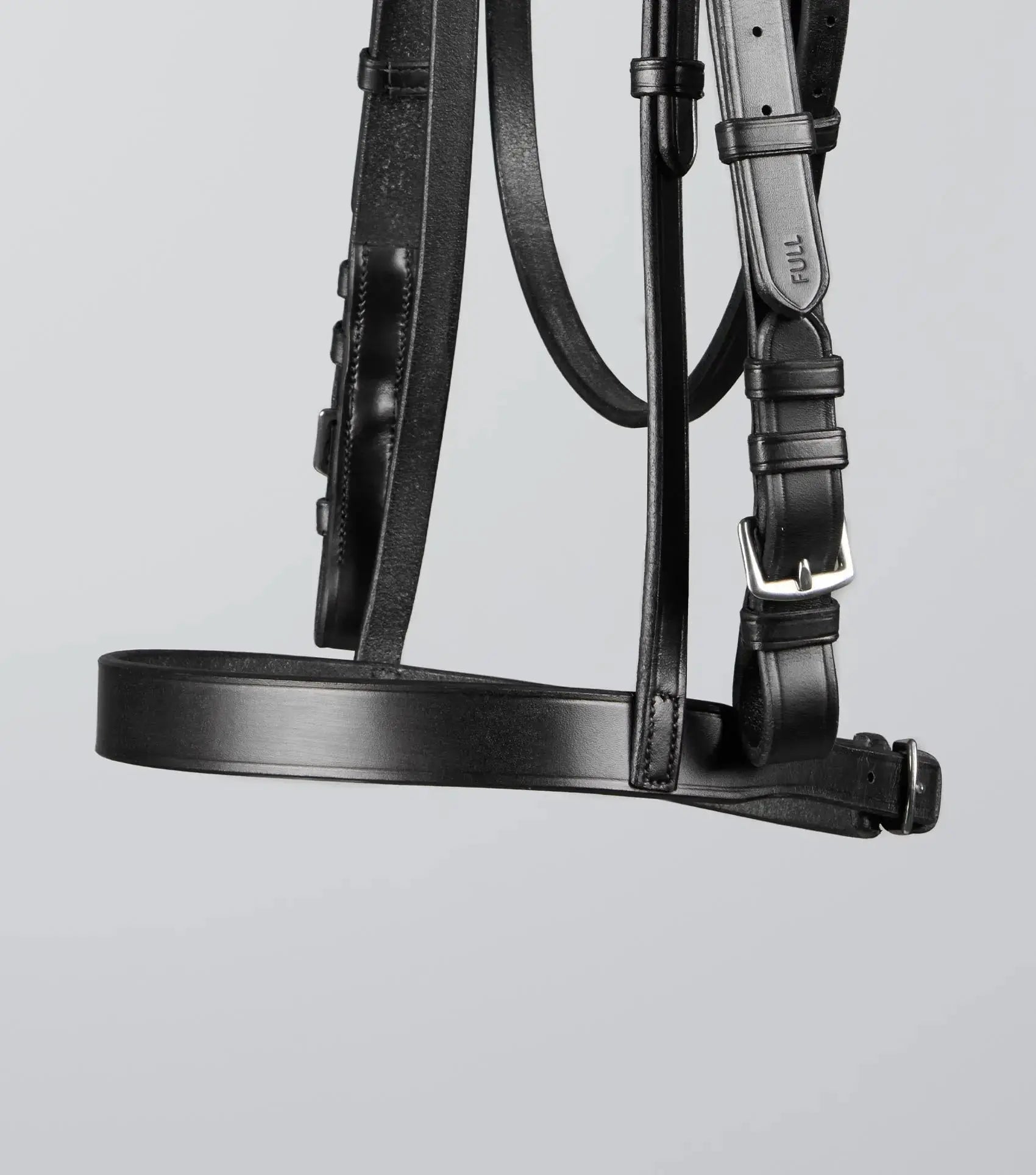 PExercise / Racing Bridle with Plain Caveson Noseband Dark Havana by Premier Equine Int. Ltd. at  Try A Bit