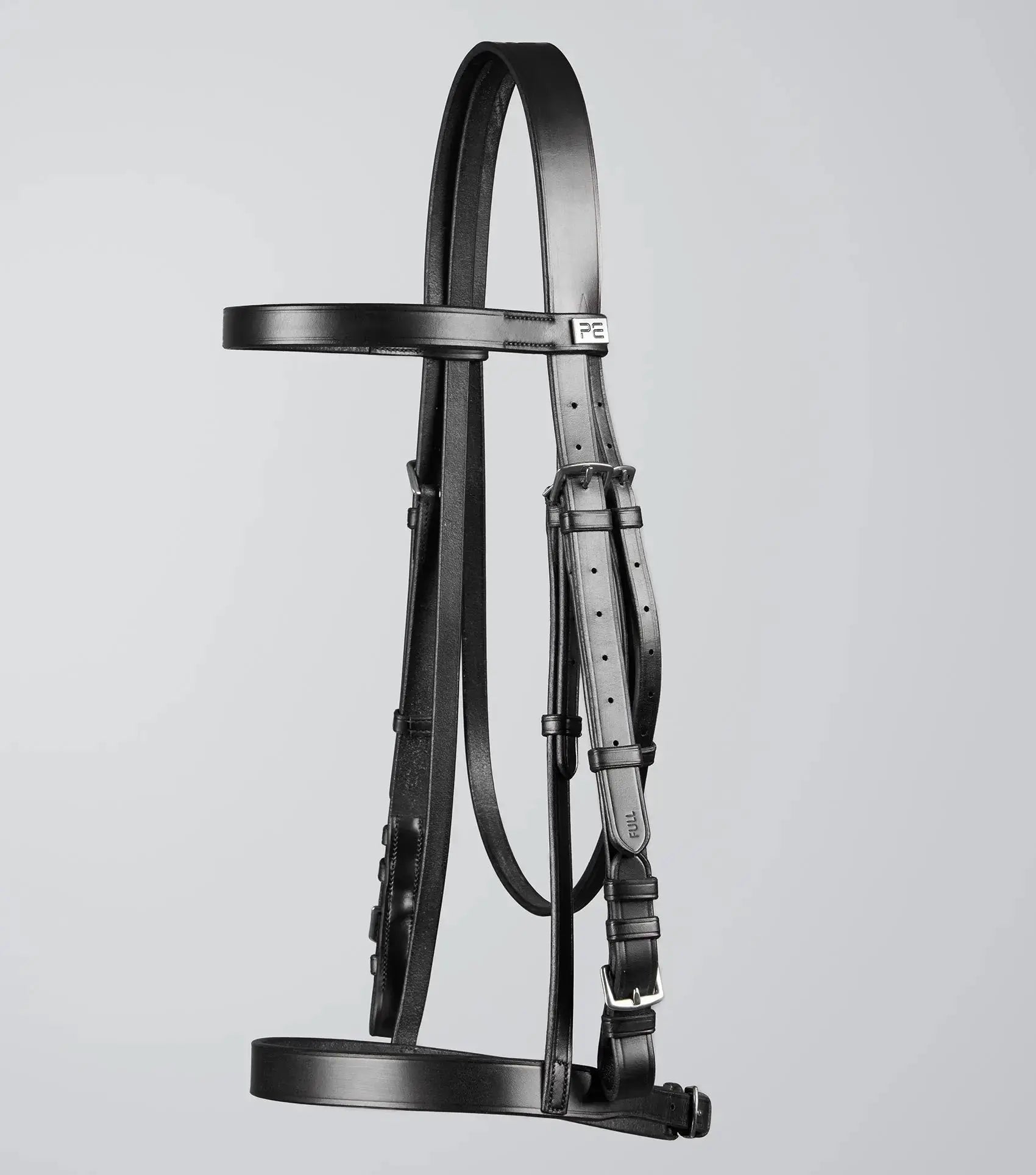 PExercise / Racing Bridle with Plain Caveson Noseband Dark Havana by Premier Equine Int. Ltd. at  Try A Bit
