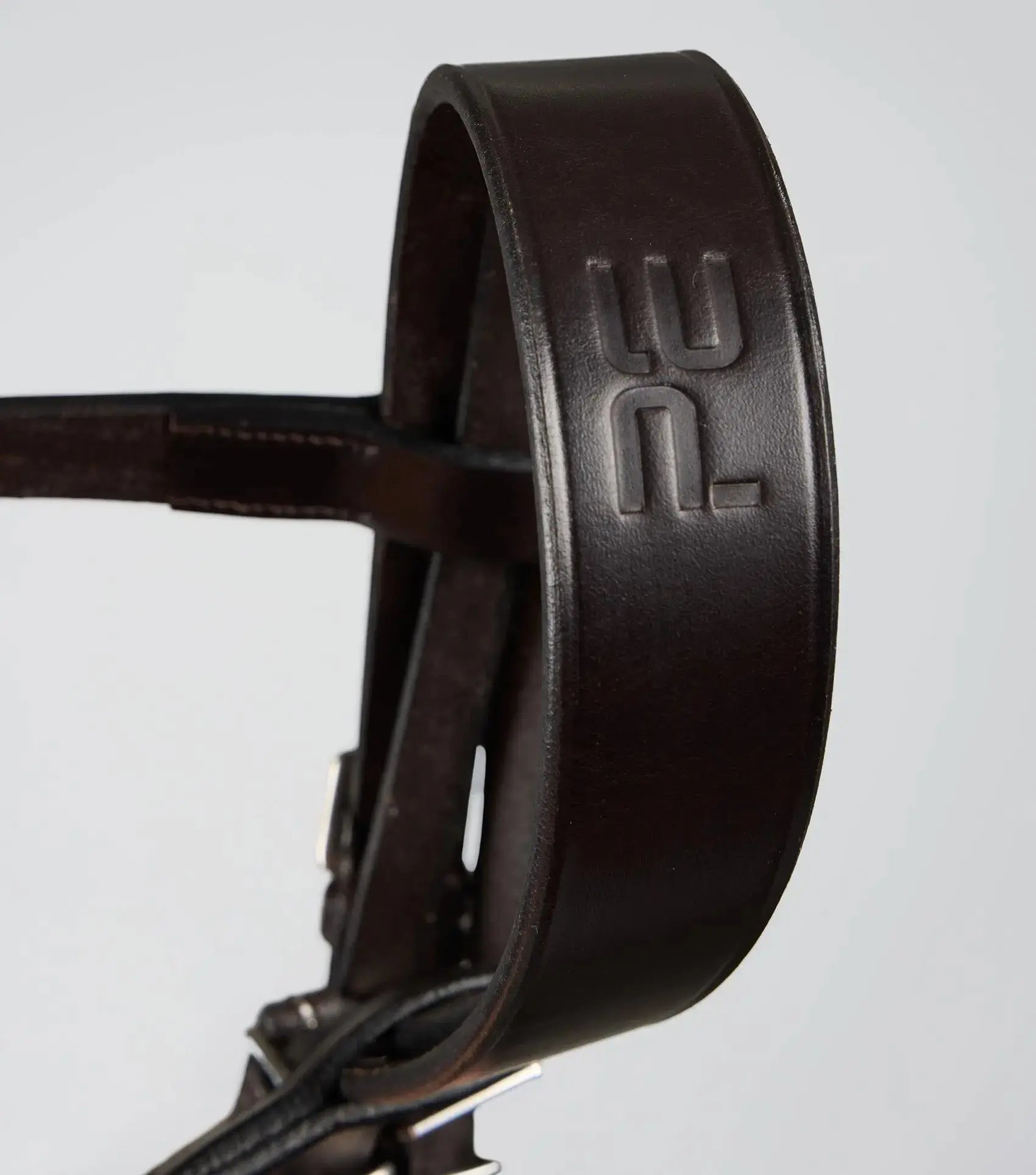 PExercise / Racing Bridle with Plain Caveson Noseband Dark Havana by Premier Equine Int. Ltd. at  Try A Bit