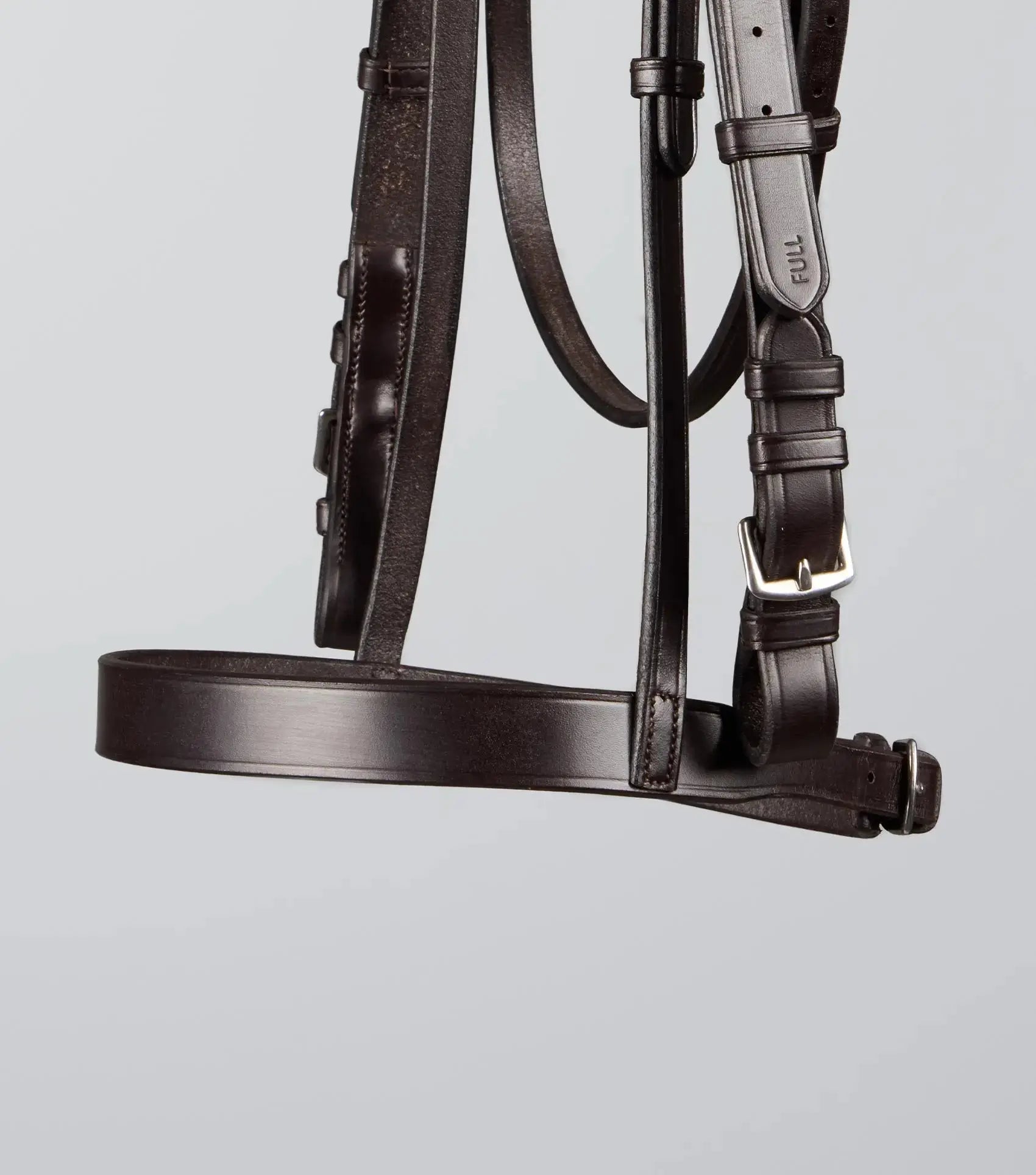 PExercise / Racing Bridle with Plain Caveson Noseband Dark Havana by Premier Equine Int. Ltd. at  Try A Bit