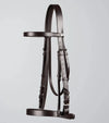 PExercise / Racing Bridle with Plain Caveson Noseband Dark Havana by Premier Equine Int. Ltd. at  Try A Bit