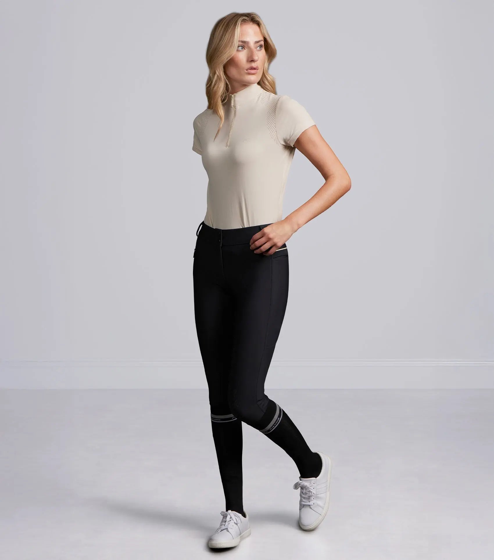 Felicio Womens Short Sleeve Top Silver Grey by Premier Equine Int. Ltd. at  Try A Bit