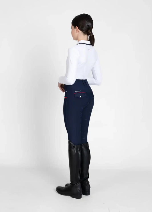 Maximilian Equestrian YR Concept Long Sleeve Polo Shirt (White) by Maximilian Equestrian at  Try a Bit