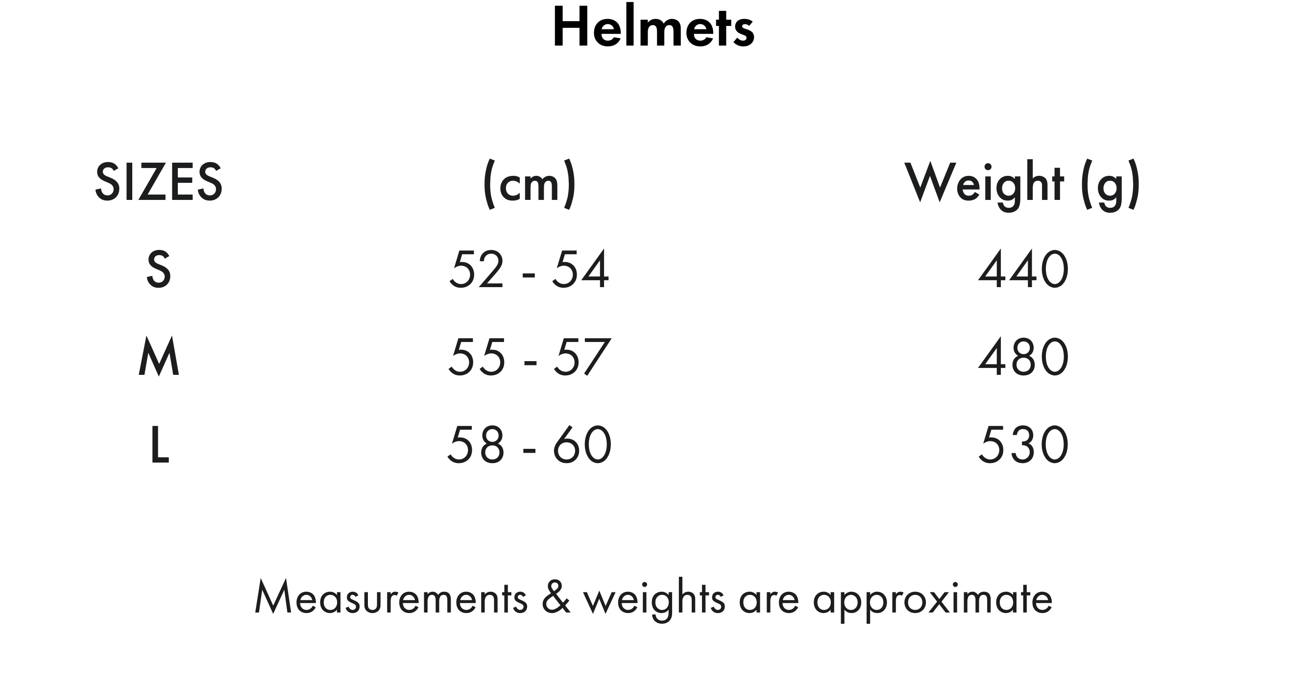 Premier Equine Centauri Horse Riding Helmet – Size chart