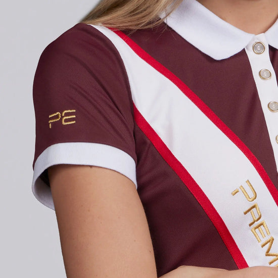 Heritage Polo Shirt Tawny Port by Premier Equine Int. Ltd. at  Try A Bit